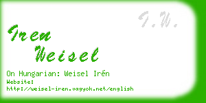 iren weisel business card